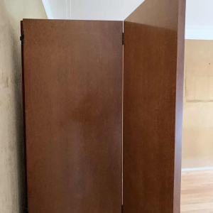 Grand paravent japonisant, style Art DÃ©co, Huile sur panneau signÃ© W. Houben