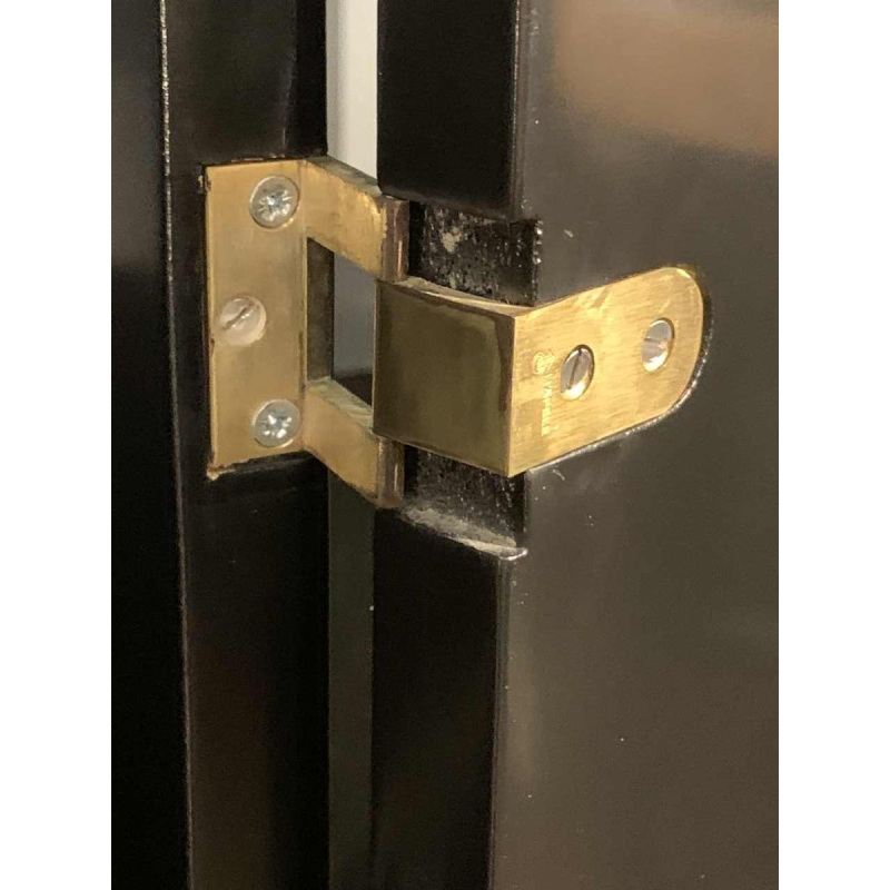 MAISON JANSEN, Enfilade / CrÃ©dence Vintage , LaquÃ© Noir, laiton & Marbre, 1970s