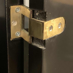 MAISON JANSEN, Enfilade / CrÃ©dence Vintage , LaquÃ© Noir, laiton & Marbre, 1970s