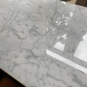 MAISON JANSEN , Chinese Modern Black Brass Lacquered Marble Top Credenza, 1970s