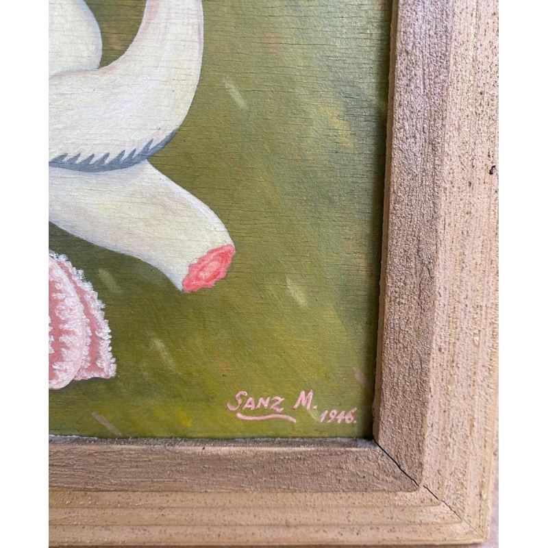 Painting signed M. Sanz 1946