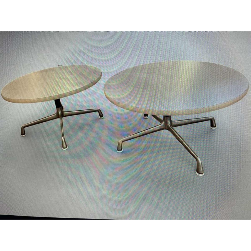 CHARLES & RAY EAMES, paire de tables d'appoint édition HERMAN MILLER, ca 1970