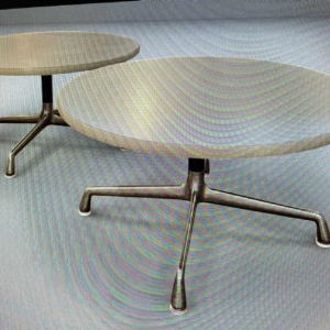 CHARLES & RAY EAMES, paire de tables d'appoint édition HERMAN MILLER, ca 1970