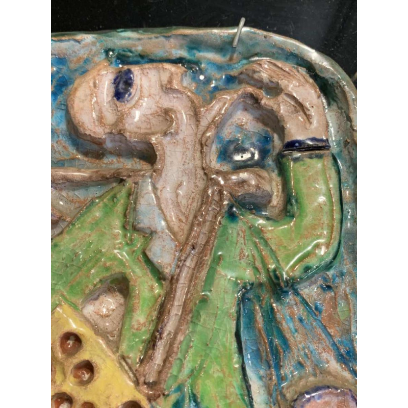 GIOVANNI DE SIMONE " Orange Seller " Early Abstract Sicilian Pottery 1960s