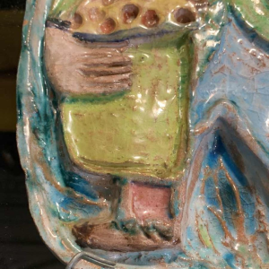 GIOVANNI DE SIMONE " Orange Seller " Early Abstract Sicilian Pottery 1960s