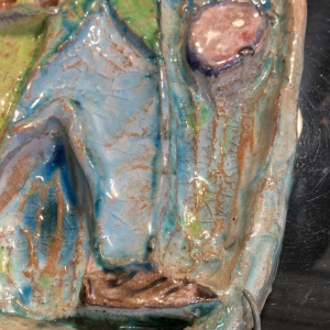 GIOVANNI DE SIMONE " Orange Seller " Early Abstract Sicilian Pottery 1960s