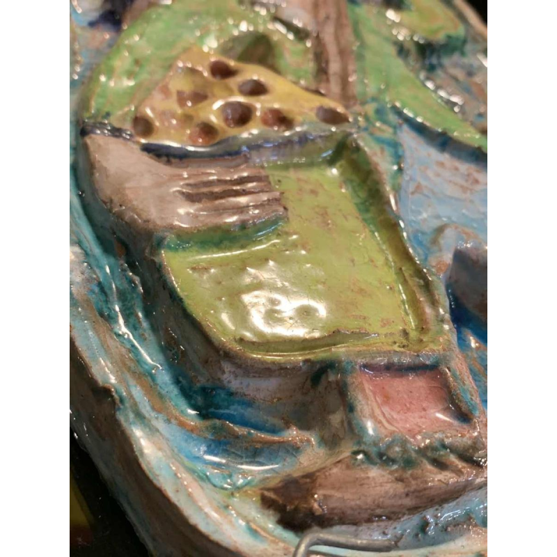 GIOVANNI DE SIMONE " Orange Seller " Early Abstract Sicilian Pottery 1960s