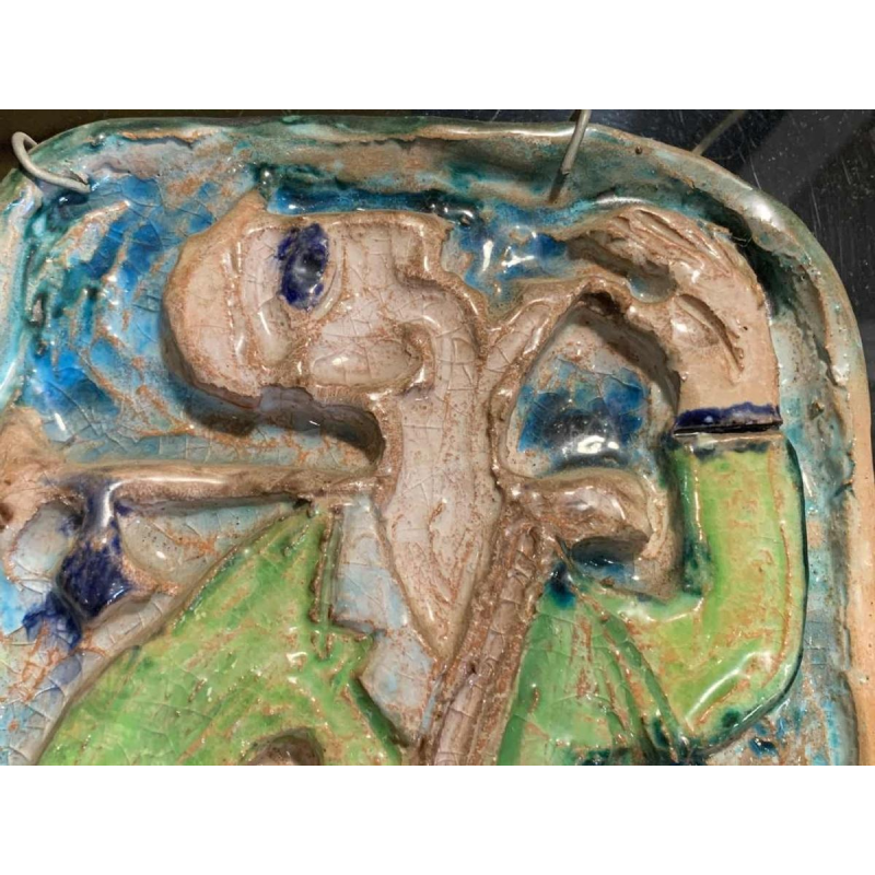 GIOVANNI DE SIMONE " Orange Seller " Early Abstract Sicilian Pottery 1960s