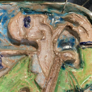 GIOVANNI DE SIMONE " Orange Seller " Early Abstract Sicilian Pottery 1960s