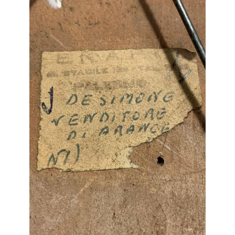 GIOVANNI DE SIMONE " Vendeur d'Oranges " CÃ©ramique Sicilienne abstraite 1960s