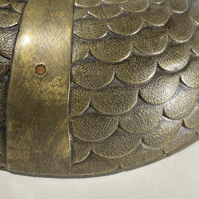 Sonnette clochette d'hôtel, de table ou de bureau - sculpture personnage en bronze à 4 grelots glands de chêne, XIXe s