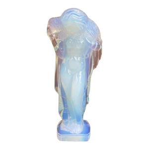 Sabino "Woman carrying sheep" Art Deco sculpture in opalescent glass, ca 1920