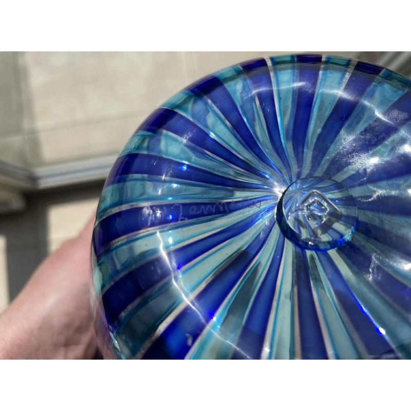 Orlando ZENNARO (1932-) Murano : vase « mouchoir » en verre