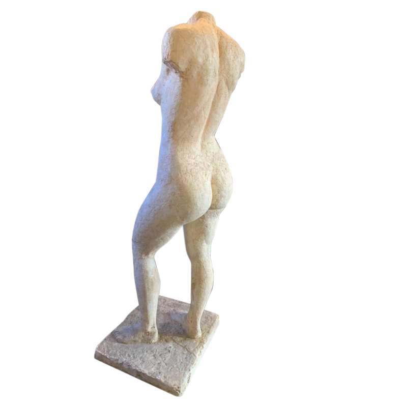 HERBERT GELDHOF, Sculpture Grandeur Nature Femme nue, plÃ¢tre d'atelier, 1950s