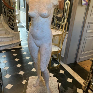 HERBERT GELDHOF, Sculpture Grandeur Nature Femme nue, plÃ¢tre d'atelier, 1950s
