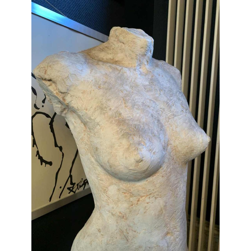 HERBERT GELDHOF, Levensgrote sculptuur naakte vrouw, workshop gips, jaren 50