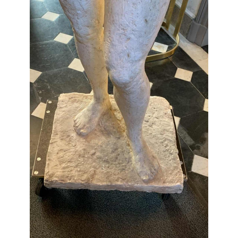 HERBERT GELDHOF, Levensgrote sculptuur naakte vrouw, workshop gips, jaren 50