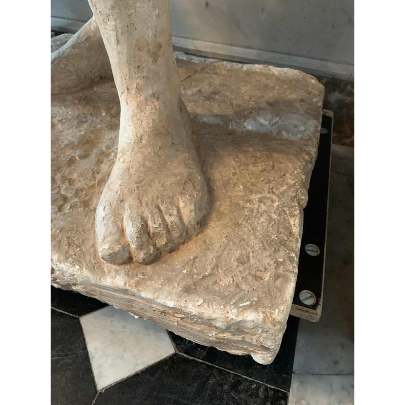 HERBERT GELDHOF, Levensgrote sculptuur naakte vrouw, workshop gips, jaren 50