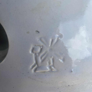 Sculpture of a dog (shepherd) Art Deco ceramic, earthenware Moulin Des Loups Orchies