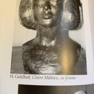 HERBERT GELDHOF, Levensgrote sculptuur naakte vrouw, workshop gips, jaren 50