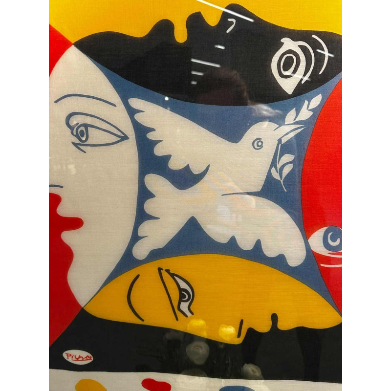 Picasso, ingelijste zijden sjaal