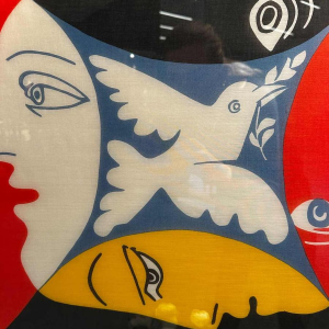 Picasso, ingelijste zijden sjaal