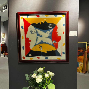 Picasso, framed silk scarf