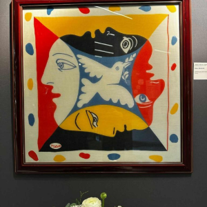 Picasso, framed silk scarf