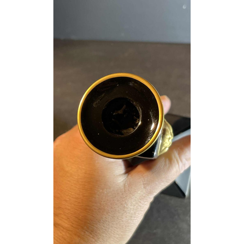 VERSACE GIANNI ROSENTHAL "GORGONA" Candlestick Candelabra Black / Gold Porcelain