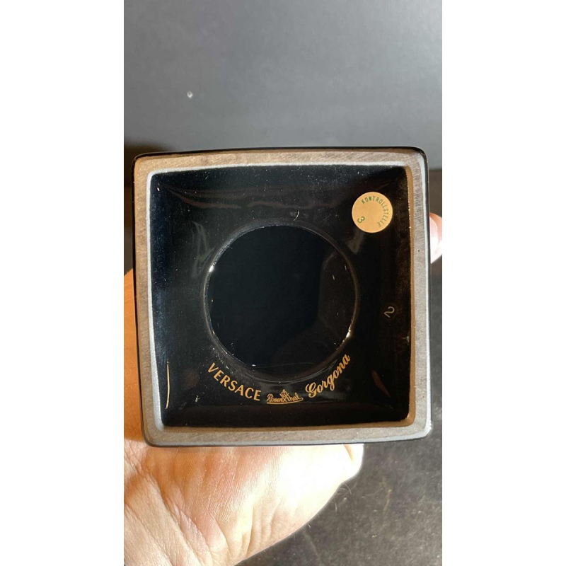 VERSACE GIANNI ROSENTHAL editie "GORGONA" Kandelaar Zwart / Goud Porselein