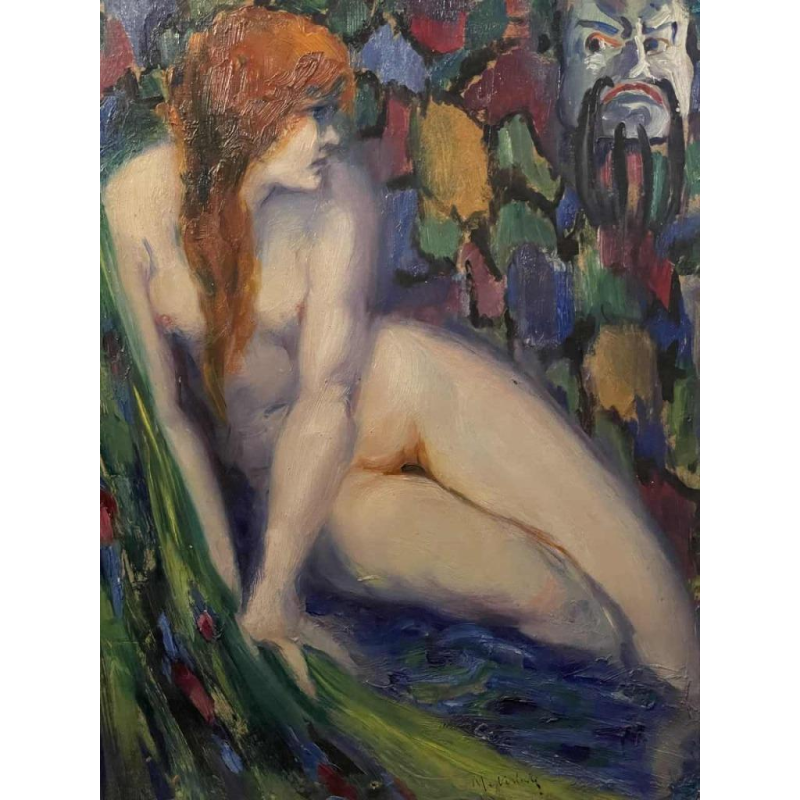 Maria VERBEKE (1913) « Nu au masque japonais »