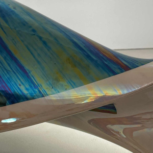 Verceram ou Camillo Lusso, vase de forme libre et sculpturale irisé en céramique, ca 1960-70