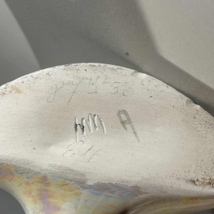 Verceram of Camillo Lusso, vrijgevormde, sculpturale iriserende keramische vaas, ca. 1960-70