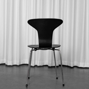 Arne Jacobsen pour Fritz Hansen, chaise Butterfly 3107 vintage noire, 1970