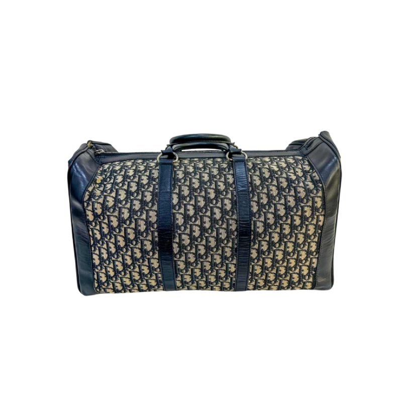 Dior, sac de voyage en toile monogrammé et cuir