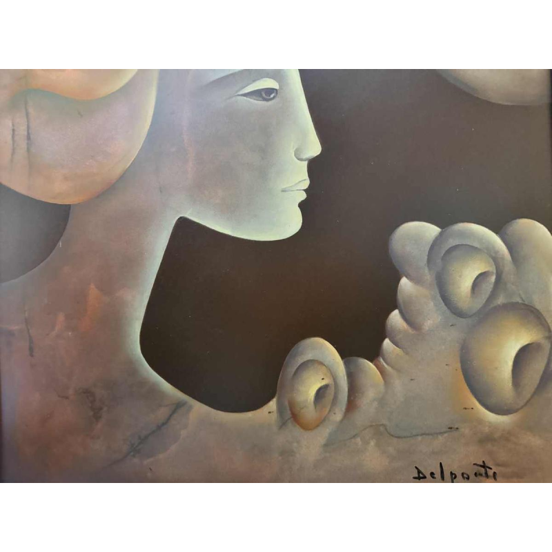 Charles DELPORTE 'Comme une fée' schilderij olieverf op paneel, 1981