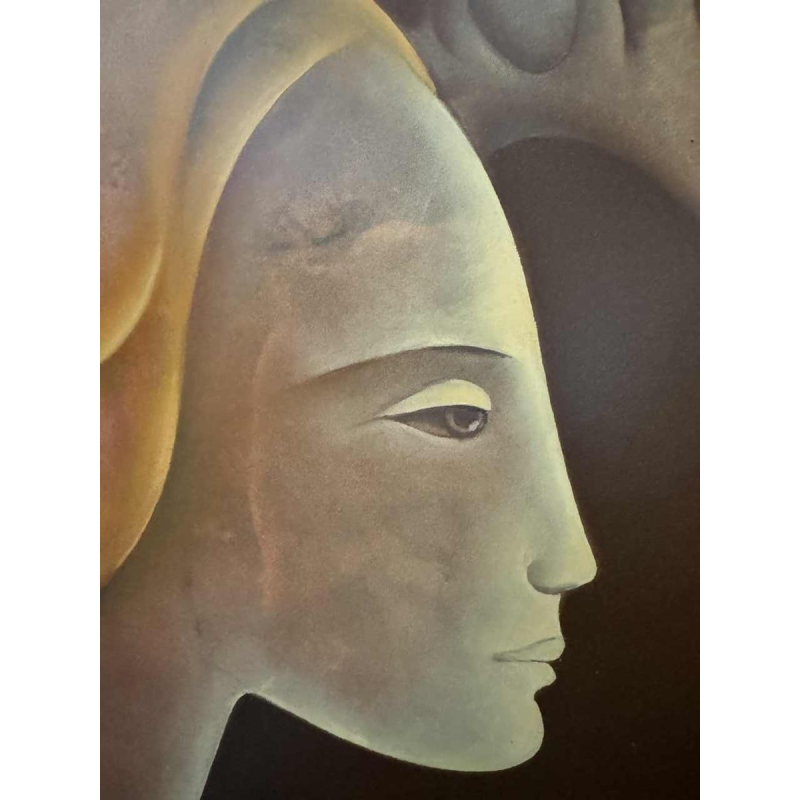 Charles DELPORTE 'Comme une fée' schilderij olieverf op paneel, 1981