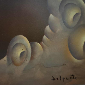 Charles DELPORTE 'Comme une fée' schilderij olieverf op paneel, 1981