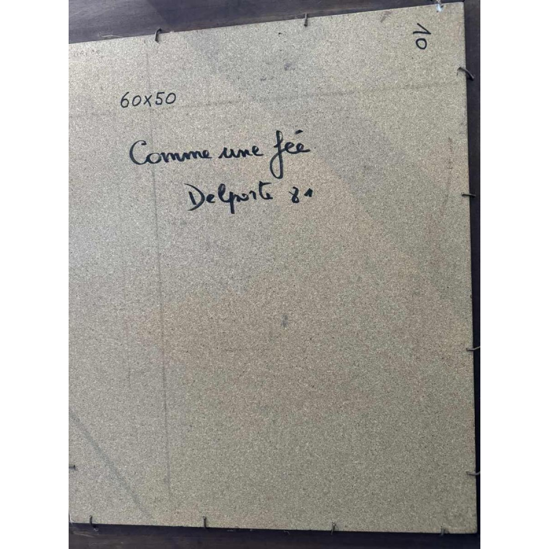 Charles DELPORTE 'Comme une fée' schilderij olieverf op paneel, 1981