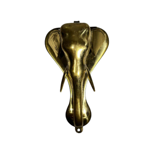 Heurtoir de porte / presse papier mural, sculpture d'un Ã©lÃ©phant en bronze, XIXe s