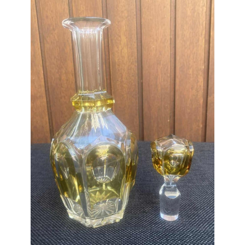 Val Saint Lambert, carafe en cristal taillé, modèle Gevaert, ca 1920