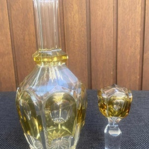 Val Saint Lambert, carafe en cristal taillé, modèle Gevaert, ca 1920