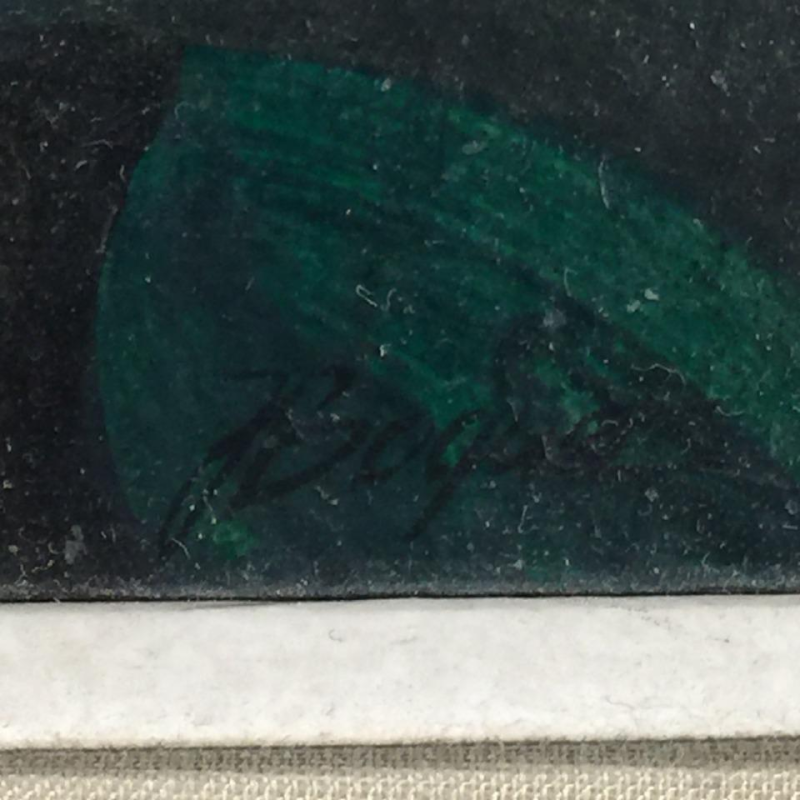 Jean Boquet "Turquoise Mountains", schilderkunst geometrische modernist, 1945