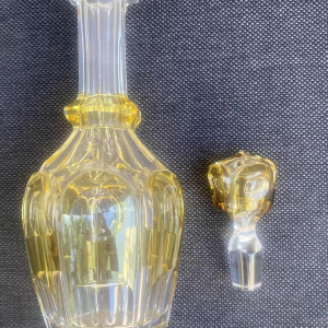Val Saint Lambert, cut crystal decanter, Gevaert model, ca 1920