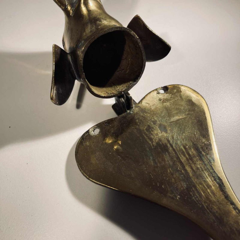 Deurklopper / presse-papier, bronzen olifant sculptuur, 19e eeuw