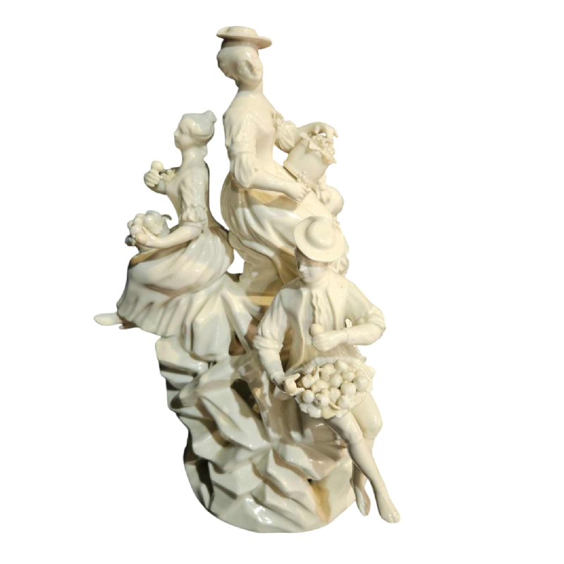 Manufacture d'Orléans, group of figures in soft paste porcelain, 18th century