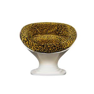 Raphael Raffel, Space Age armchair, ivory plastic shell, France 1970