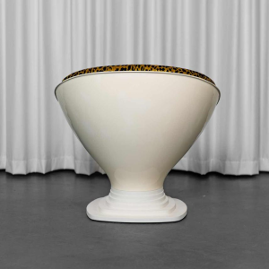 Raphael Raffel, Space Age armchair, ivory plastic shell, France 1970