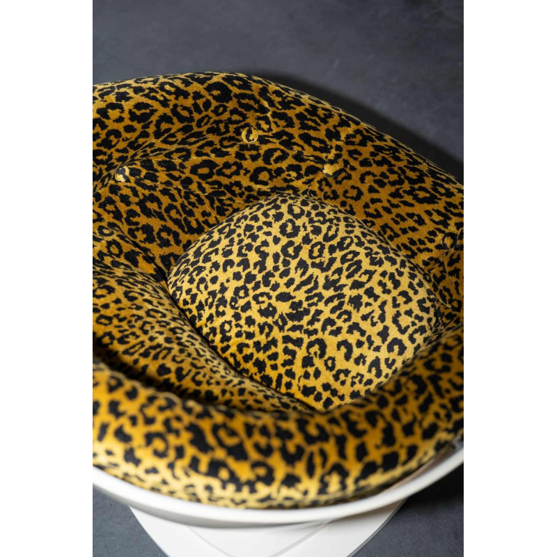 Raphael Raffel, Space Age fauteuil, ivoorkleurige kunststof schaal, Frankrijk 1970