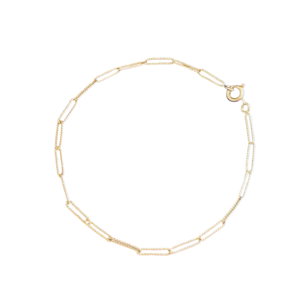 Textured gold horse chain bracelet, ca 1970
